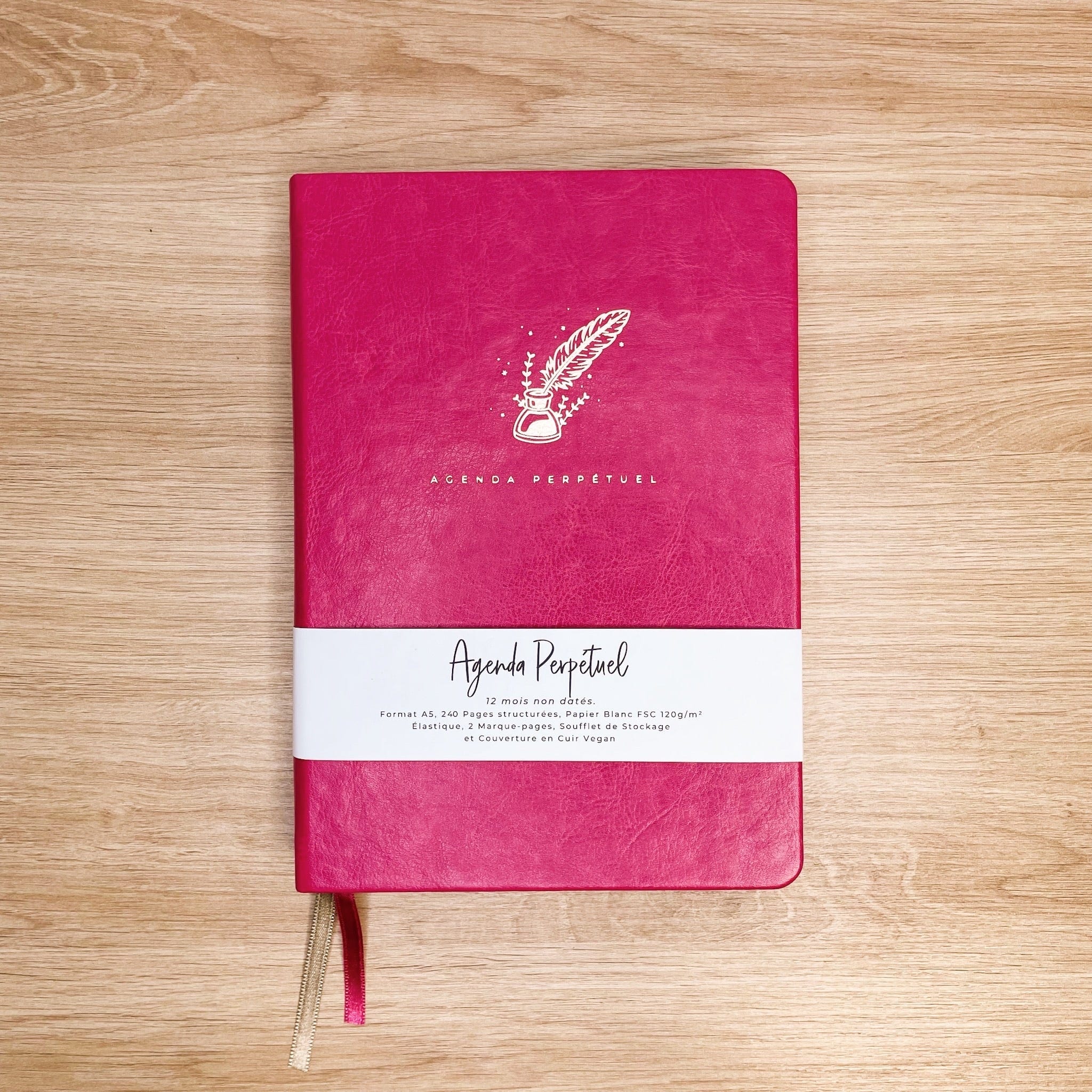 Agenda Perpétuel "Framboise", nouvelle édition - Carnet A5