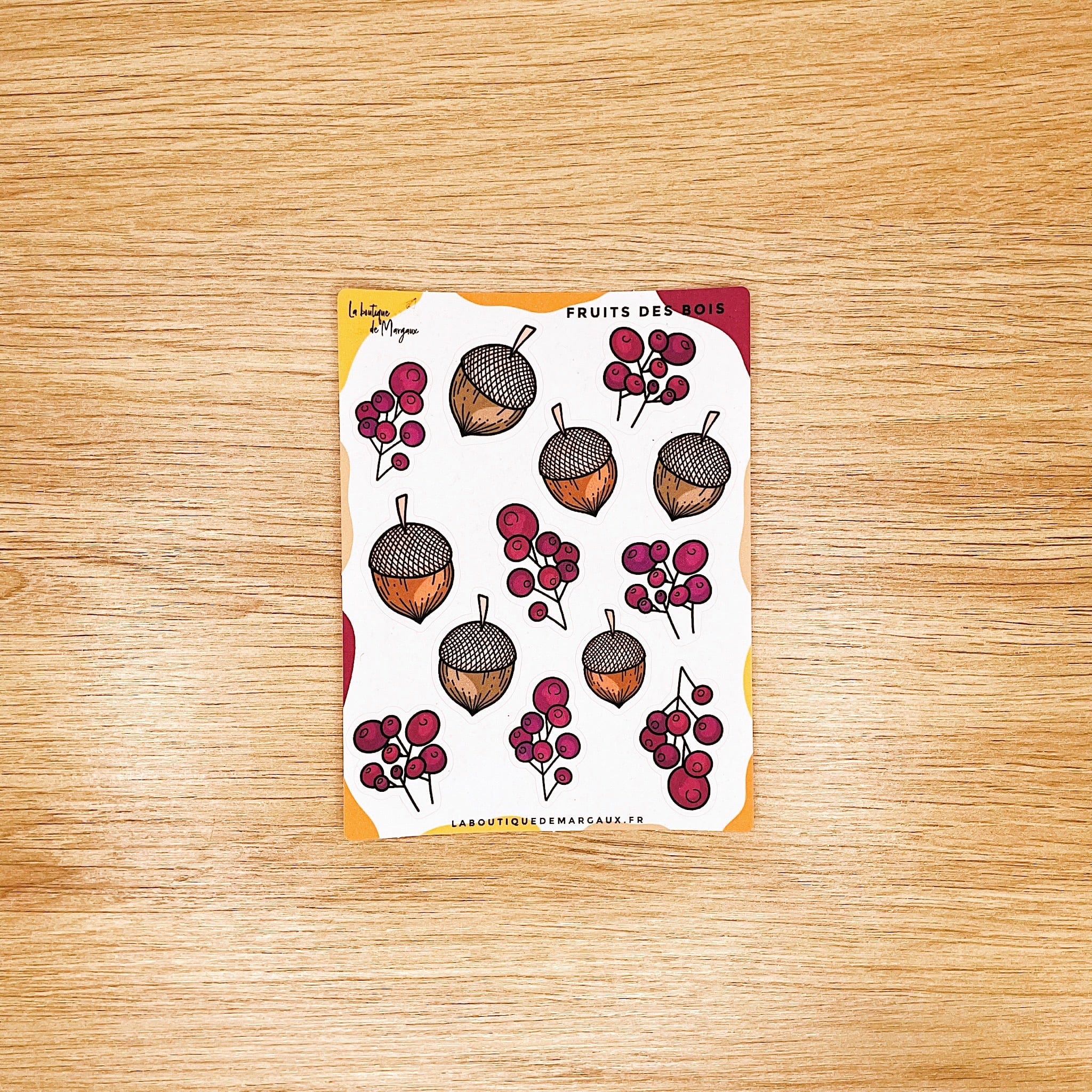 Feuilles & fruits des bois - Stickers C7 - Image 4