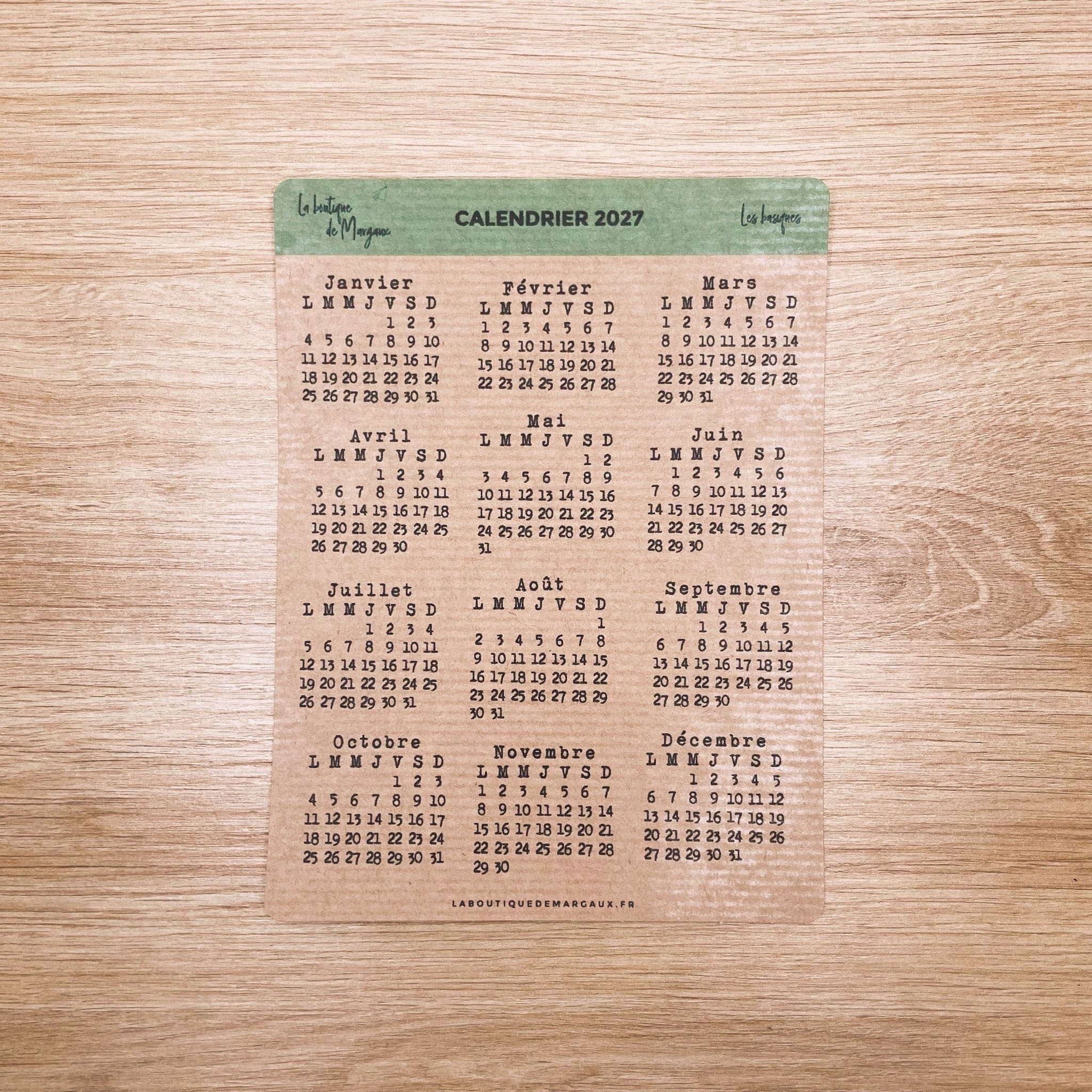 Calendrier (papier kraft) - Stickers - Image 3
