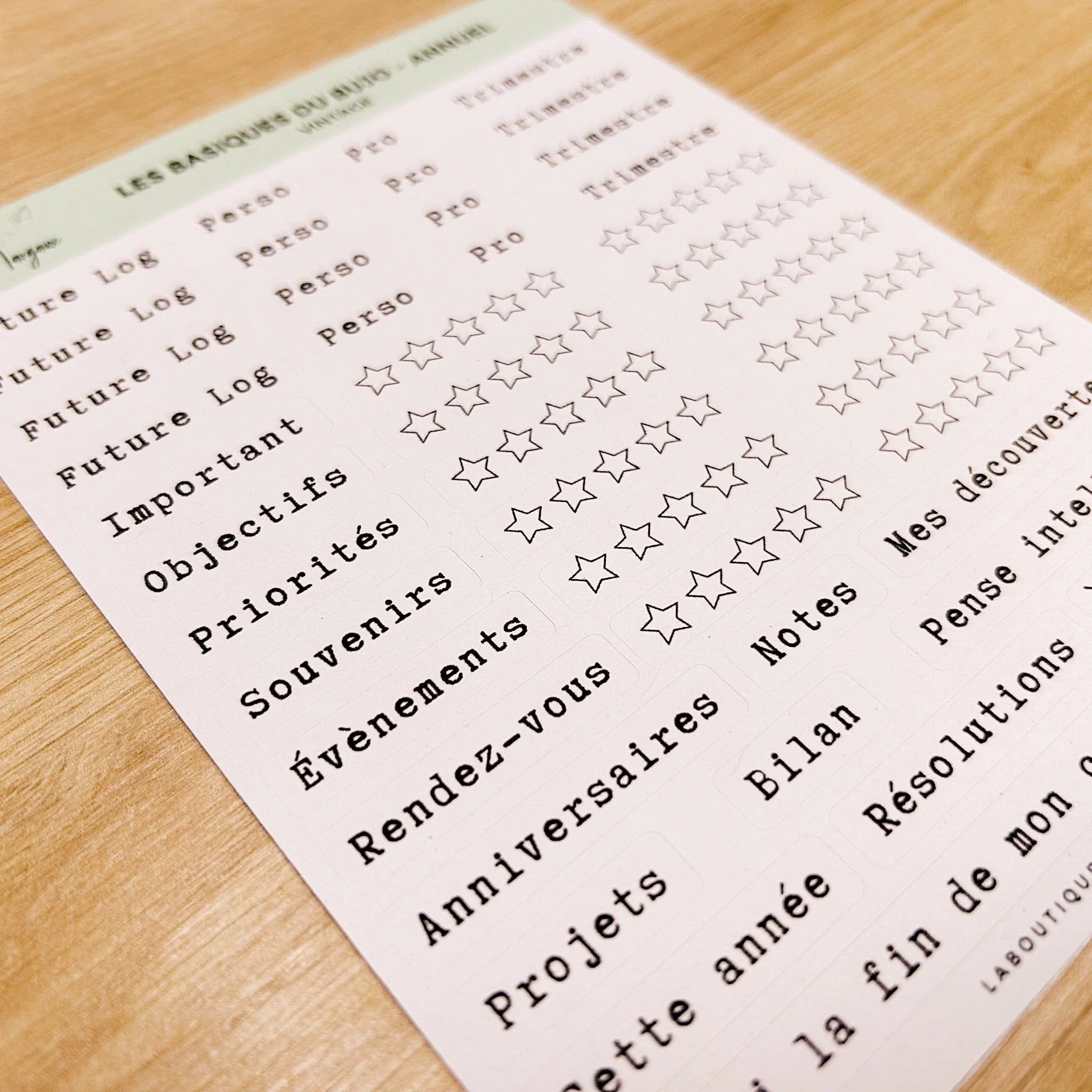 Les basiques du bujo "Annuel" - Stickers - Image 3