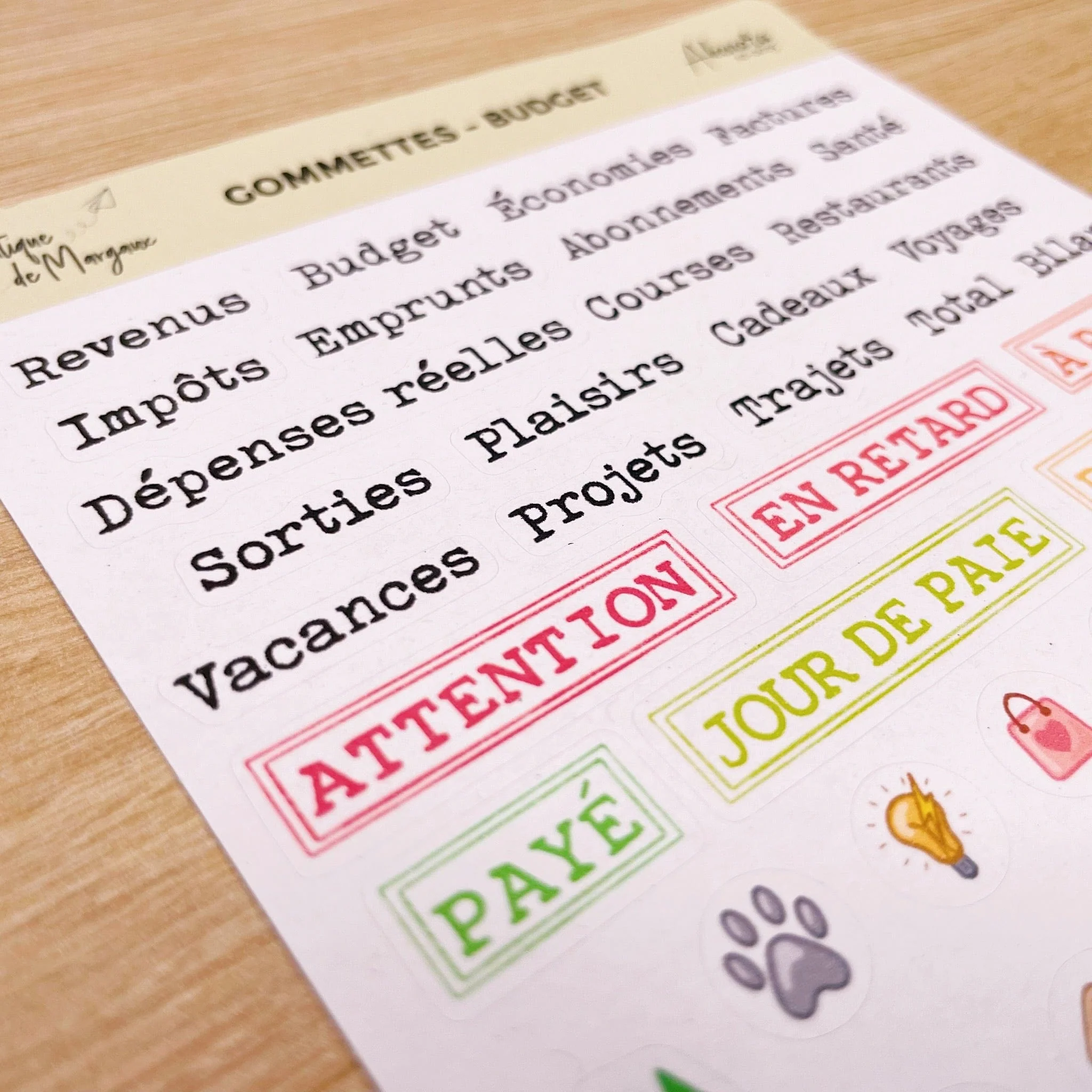 Gommettes "Budget" - Stickers - Image 2
