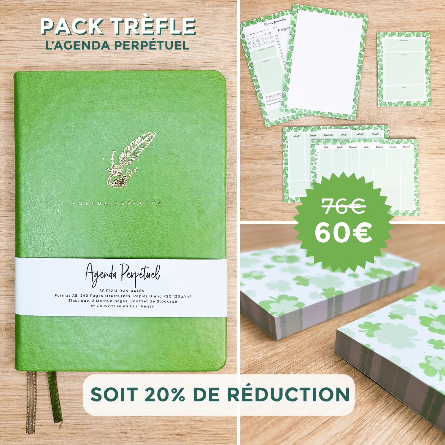 Lot "Trèfle" - L'Agenda Perpétuel - Image 3