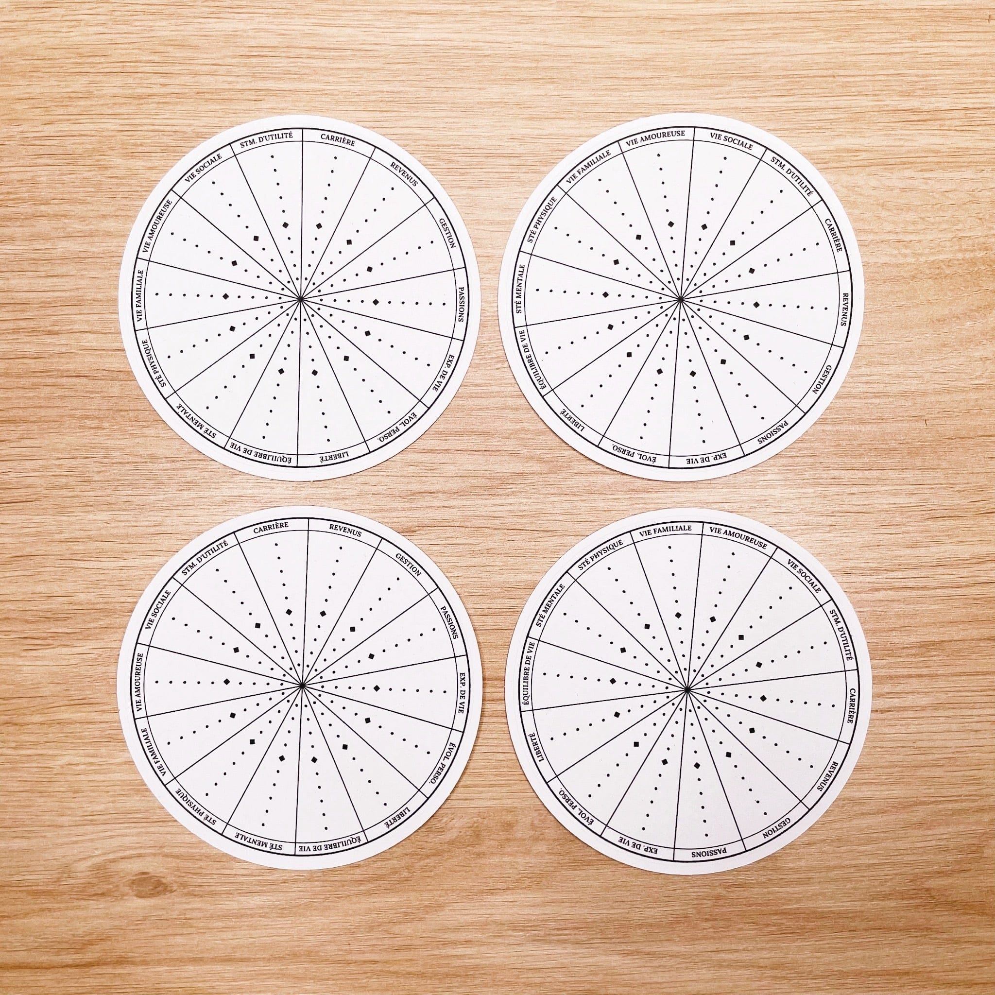 Set de 4 Roue de l'introspection - Stickers - Image 4