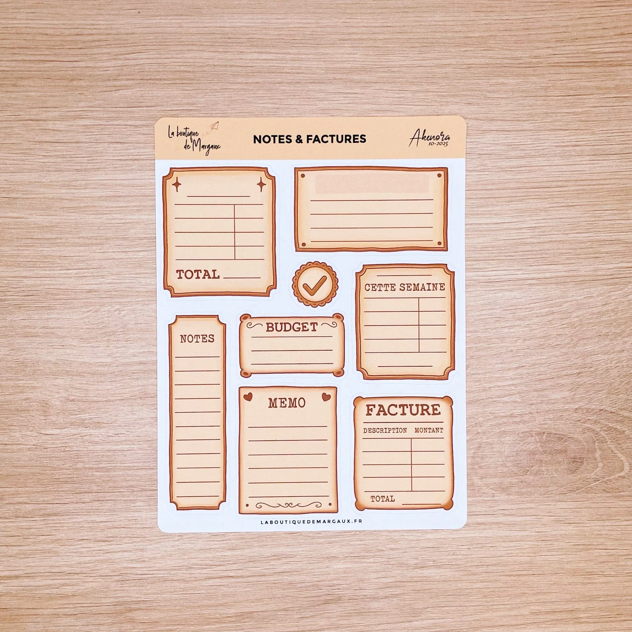 Notes & factures - Stickers